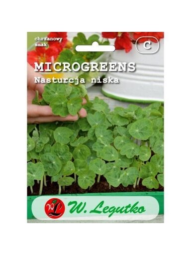 Didžiųjų nasturčių sėklos MICROGREENS Didžiųjų nasturčių sėklos MICROGREENS