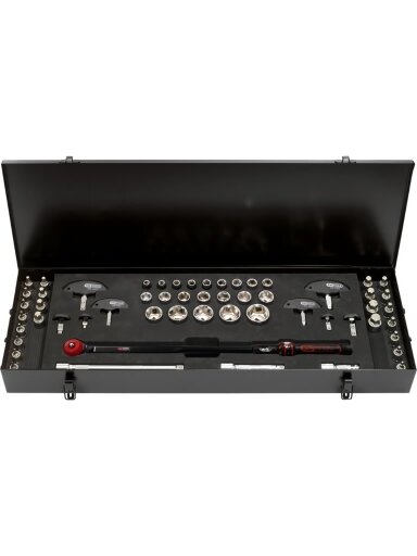 Dinamometrinio rakto komplektas 1/2" ERGOTORQUE 52 vnt, KS Tools