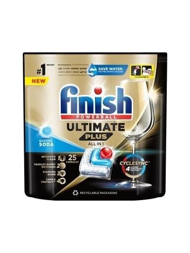DISHWASH CAPS FINISH BAKING SODA 25PCS