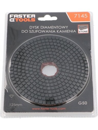 Diskas deimantinis akmens šlifavimui Faster Tools | d-125mm 1500 grūd