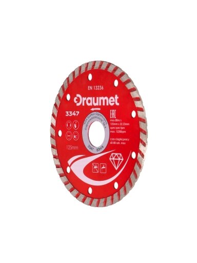 Diskas deimantinis  TURBO DRAUMET | 125x22,23x2,4mm
