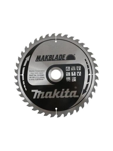 Diskinis medienos pjūklas Makita, 26 cm