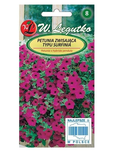 Didžiažiedžių svyrančių petunijų sėklų mišinys Rubina