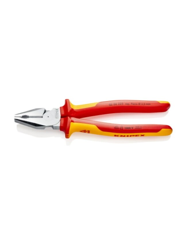 Didelės kirpimo jėgos kombinuotos replės VDE 225mm, Knipex Didelės kirpimo jėgos kombinuotos replės VDE 225mm, Knipex