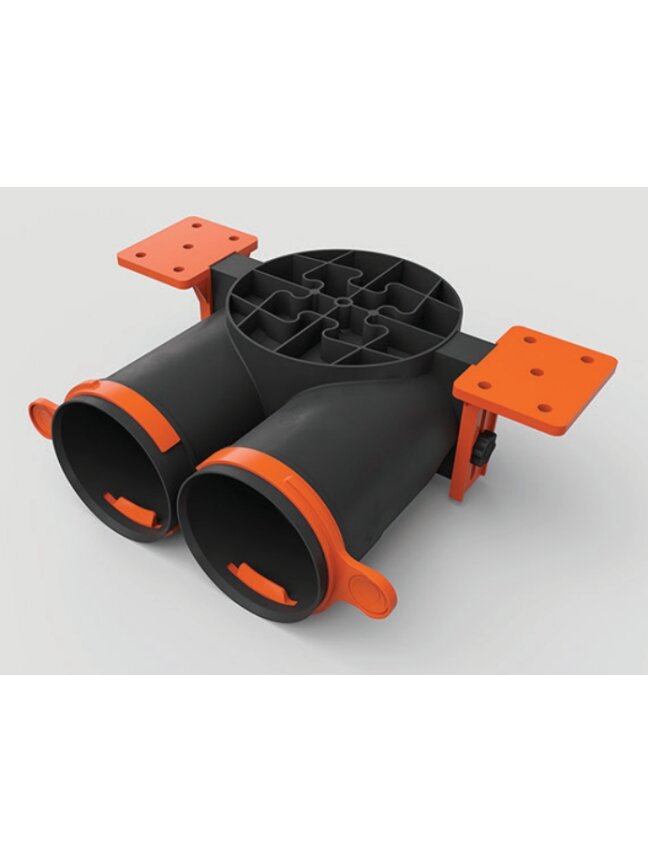 Difuzoriaus pajungimo dėžutė AERO-PRO SLIM BOX 2x75 Difuzoriaus pajungimo dėžutė AERO-PRO SLIM BOX 2x75