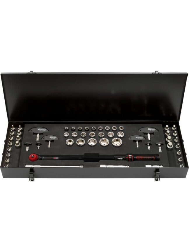 Dinamometrinio rakto komplektas 1/2" ERGOTORQUE 52 vnt, KS Tools