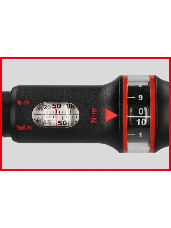 Dinamometrinis raktas, komplektas ERGOTORQUE 1/2´´  20-200Nm, KS Tools 4