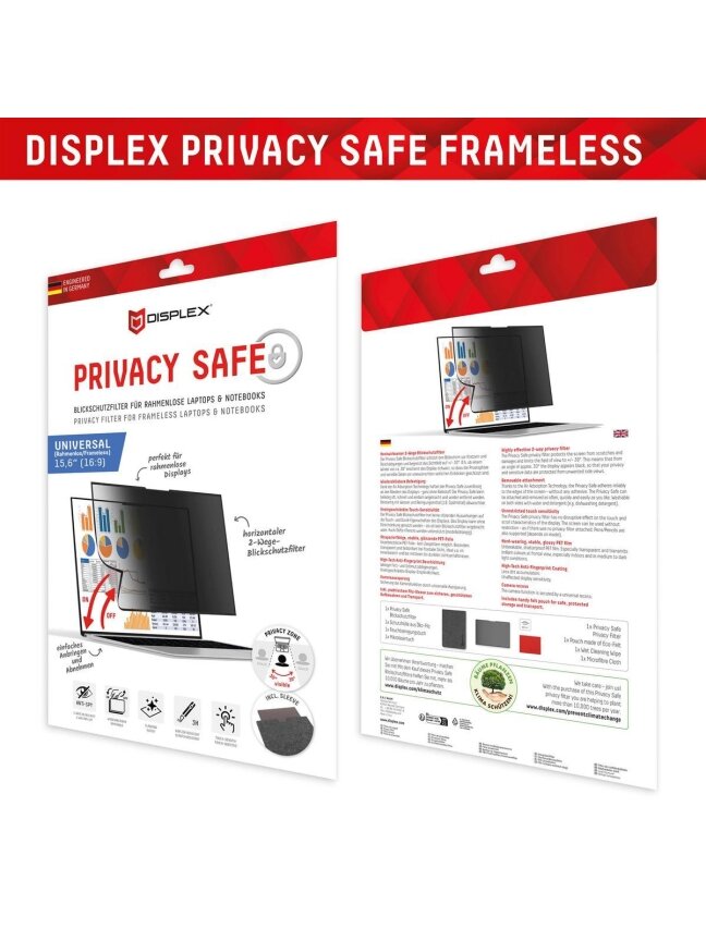 DISPLEX Privacy Safe Uni (Frameless) 15,6", 16:9 1