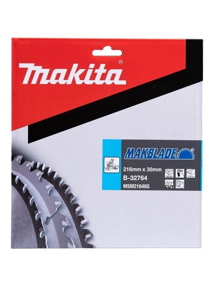 Diskinis medienos pjūklas Makita, TCT, 216x30mm, 48T 2 Diskinis medienos pjūklas Makita, TCT, 216x30mm, 48T 2