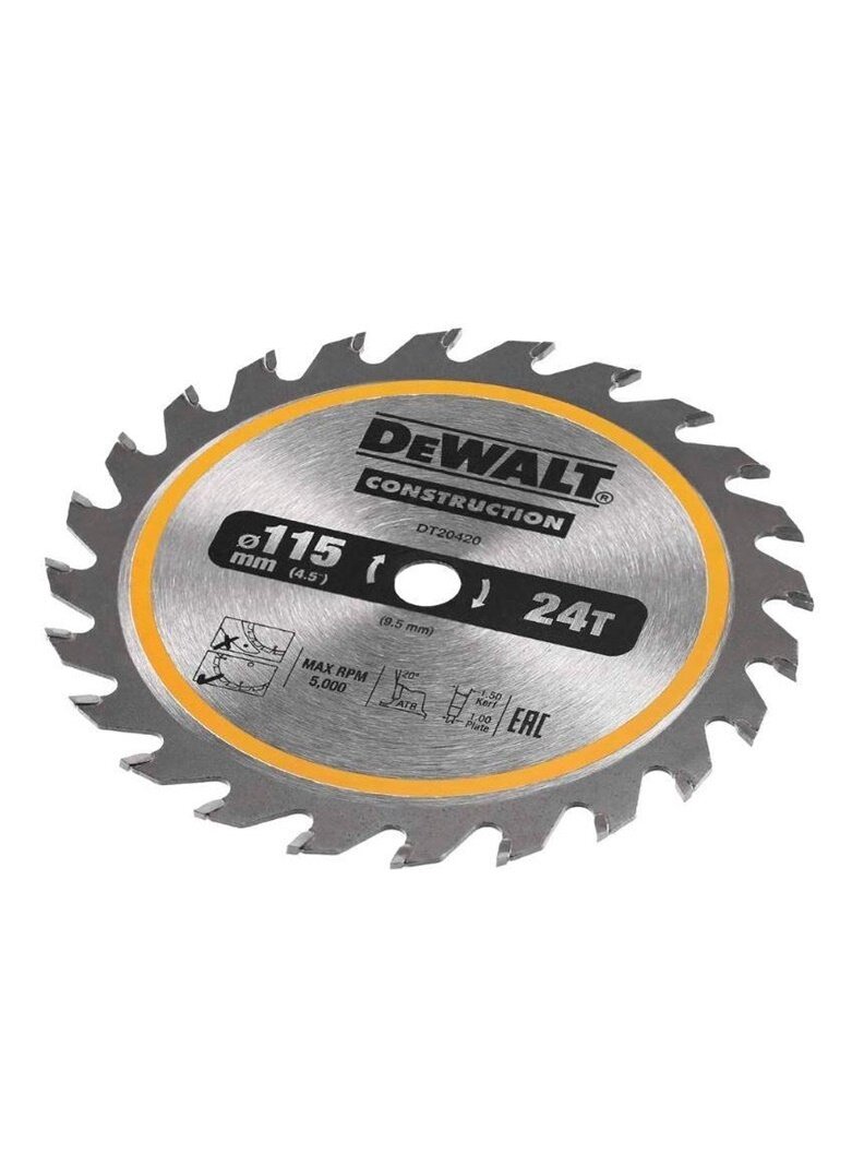 Diskinis medienos pjūklas DEWALT 115 mm, 24T Diskinis medienos pjūklas DEWALT 115 mm, 24T