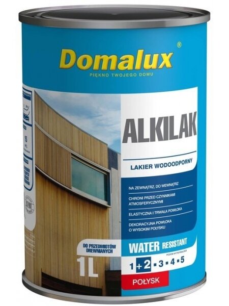 Domalux Alkilak, vandeniui atsparus lakas | 1 ltr.