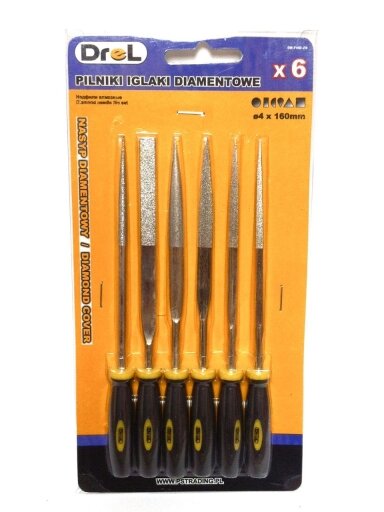 Drel Deimantinės dildės 160 mm, 6 vnt.