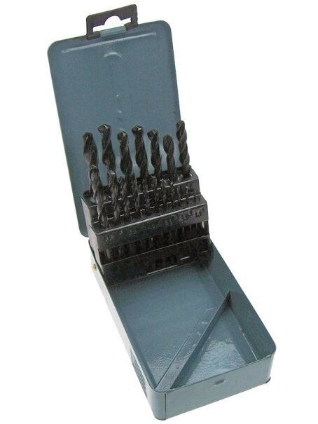 Drel Metalo grąžtų rinkinys 1-10 mm, 19 vnt. Drel Metalo grąžtų rinkinys 1-10 mm, 19 vnt.