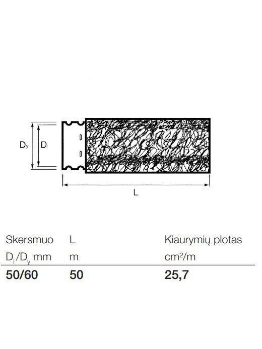 Drenažo vamzdis su kokoso filtru Wavin Ø 50/60 mm 50 m 1 Drenažo vamzdis su kokoso filtru Wavin Ø 50/60 mm 50 m 1