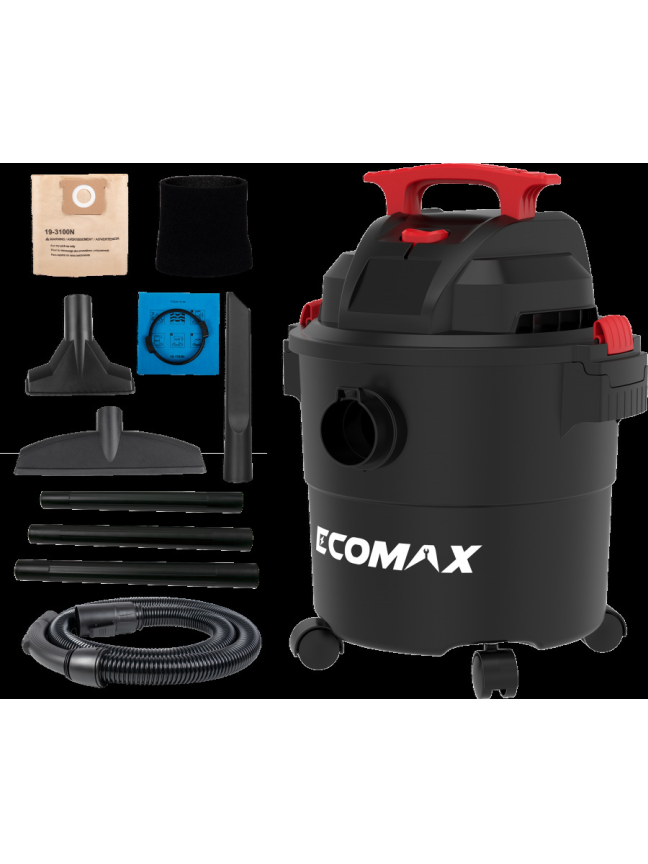 Drėgno ir sauso valymo dulkių siurblys EMX 20L, Ecomax Drėgno ir sauso valymo dulkių siurblys EMX 20L, Ecomax
