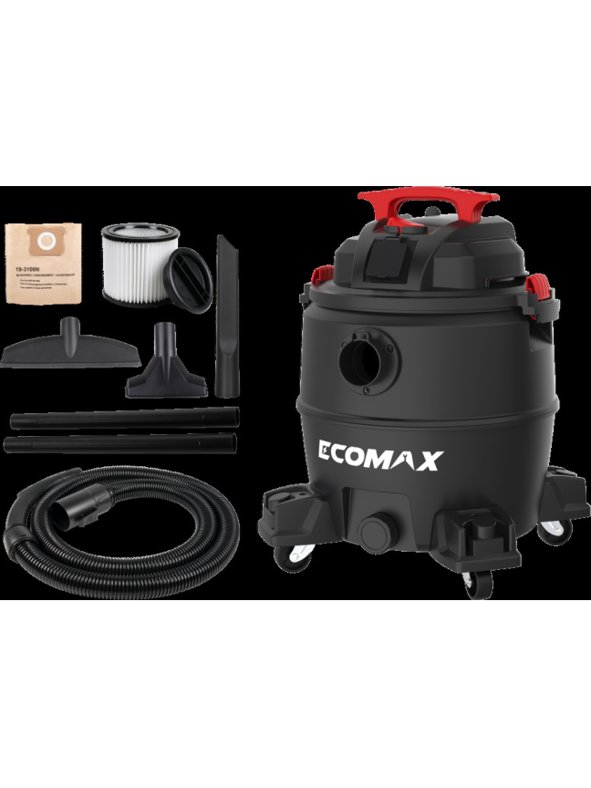 Drėgno ir sauso valymo dulkių siurblys EMX 30L, Ecomax Drėgno ir sauso valymo dulkių siurblys EMX 30L, Ecomax