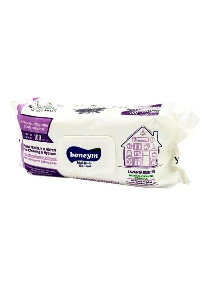 Drėgnos servetėl įvairiems paviršiams Lavender Boneym 100vnt Drėgnos servetėl įvairiems paviršiams Lavender Boneym 100vnt