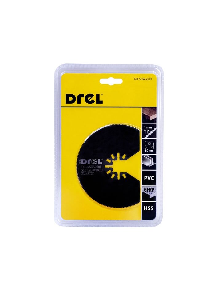 Drel Daugiafunkcinio įrankio geležtė medžiui/metalui HSS 80 mm. 1 Drel Daugiafunkcinio įrankio geležtė medžiui/metalui HSS 80 mm. 1