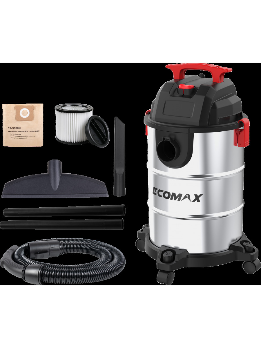 Drėgno ir sauso valymo dulkių siurblys EMX 25L, Ecomax Drėgno ir sauso valymo dulkių siurblys EMX 25L, Ecomax