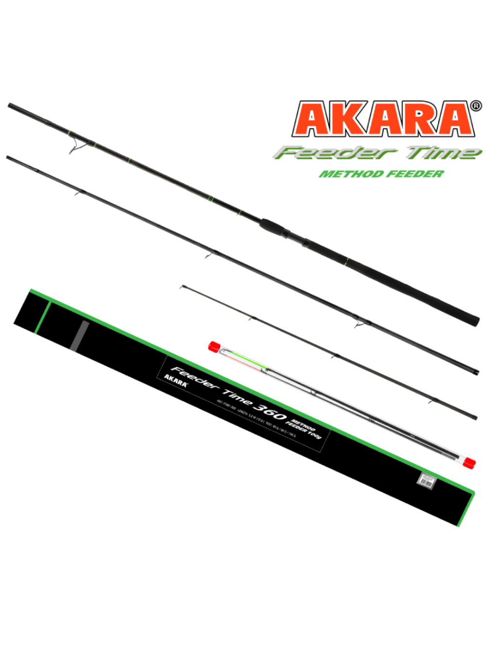 Dugninė meškerė AKARA Feeder Time Method Feeder TX-40 3X Ilgis 3.90 m. Testas 60-80-100 1