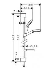 Dušo komplektas Hansgrohe Crometta 26553400 1 Dušo komplektas Hansgrohe Crometta 26553400 1