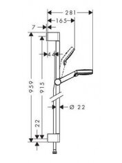 Dušo komplektas Hansgrohe Crometta 26536400 2 Dušo komplektas Hansgrohe Crometta 26536400 2