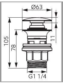 Dugno vožtuvas Ferro S289BL-B 1 Dugno vožtuvas Ferro S289BL-B 1
