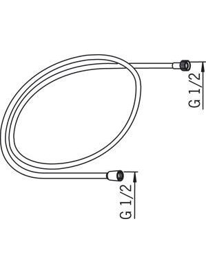 Dušo žarna Oras Satinas 241014-60, 150 cm, 1 Dušo žarna Oras Satinas 241014-60, 150 cm, 1