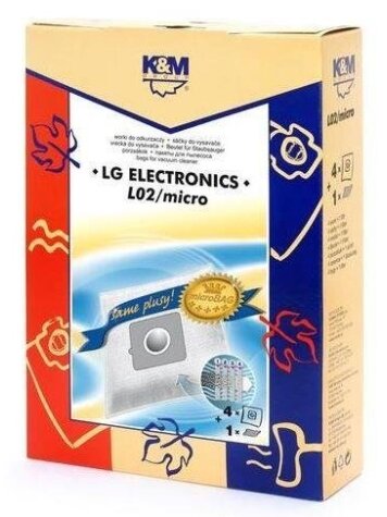 Dulkių siurblio maišelis K&M L02 Micro, 4 vnt. Dulkių siurblio maišelis K&M L02 Micro, 4 vnt.