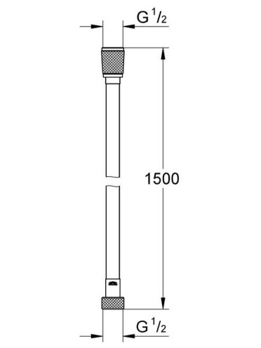 Dušo žarna Silverflex 1500mm., 1/2"x1/2", sidabrinė 1 Dušo žarna Silverflex 1500mm., 1/2"x1/2", sidabrinė 1