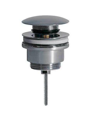 Dugno vožtuvas Tres Click-Clack, trumpas Ø63 mm, chromas