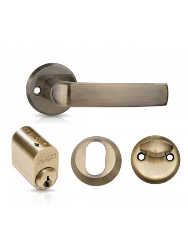 Durų rankena, lauko MP MRO-06-35A AB set, bronzos