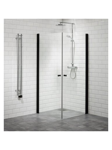 Dušo kabina ALTERNA Lusso Black 80x80