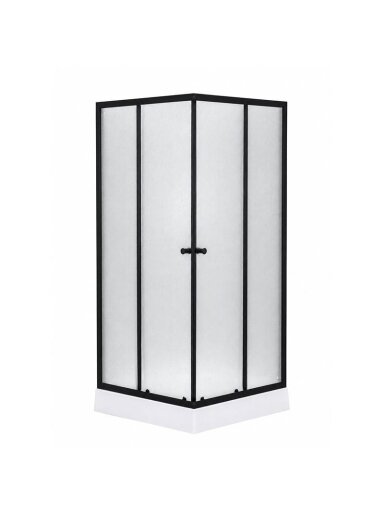 Dušo kabina EKO Black 90x90, su padėklu