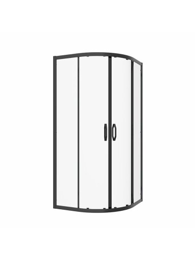 Dušo kabina TIVOLI 80x80 black, skaidrus stiklas