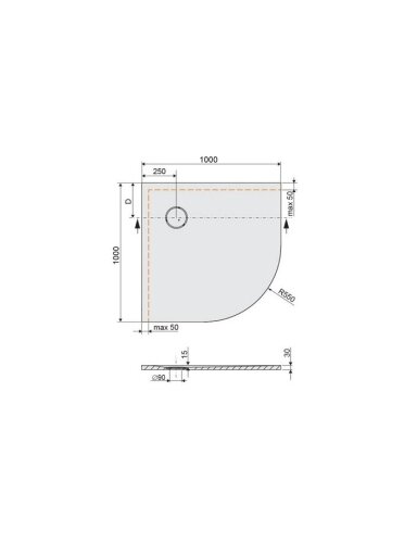 Dušo kabinos padas SANPLAST BP-M/ Structure 100x100 Dušo kabinos padas SANPLAST BP-M/ Structure 100x100