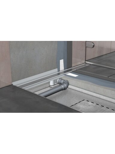 Dušo latako korpusas Aco ShowerDrain C, 65 mm su vertikaliu flanšu, 1185 mm Dušo latako korpusas Aco ShowerDrain C, 65 mm su vertikaliu flanšu, 1185 mm