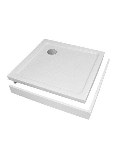 Dušo padas su apdailos panele CITY 80x80, baltas kvadratinis Dušo padas su apdailos panele CITY 80x80, baltas kvadratinis