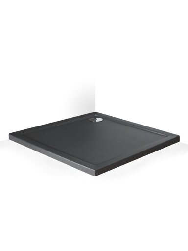 Dušo padėklas Flat Stone Effect 150x90x5 cm, antracito spalva