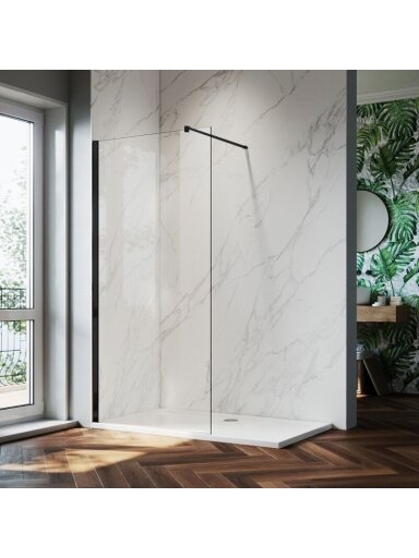 Dušo sienelė AQUALUX Walk-in 800, black