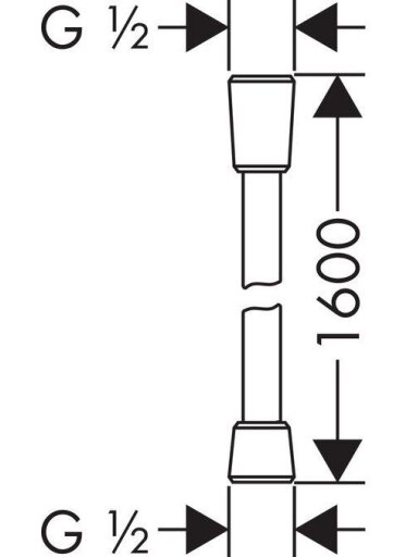 Dušo žarna Hansgrohe Isiflex 28276, 160 cm