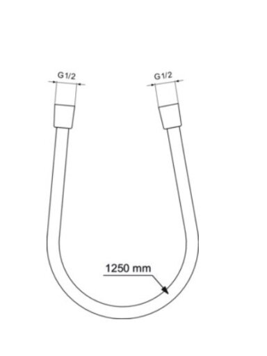 Dušo žarna Ideal Standard IDEALRAIN 1250 mm žarna, PVD, šukuoto aukso spalva Dušo žarna Ideal Standard IDEALRAIN 1250 mm žarna, PVD, šukuoto aukso spalva