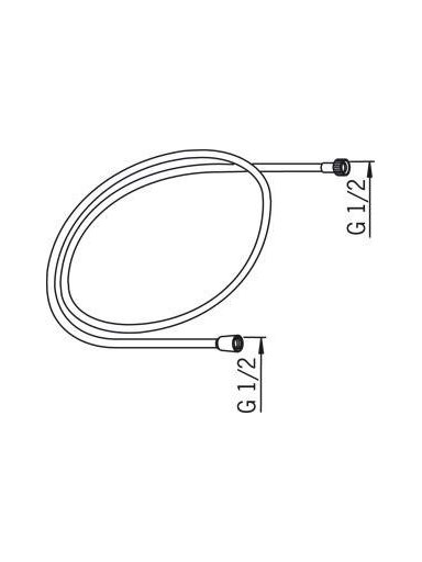 Dušo žarna Oras Satinas 241014-60, 150 cm,