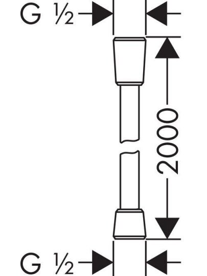 Dušo žarna Hangrohe Isiflex 28274, 200 cm 1 Dušo žarna Hangrohe Isiflex 28274, 200 cm 1
