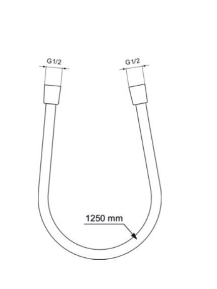 Dušo žarna Ideal Standard IDEALRAIN 1250 mm žarna, PVD, silver storm spalva 1