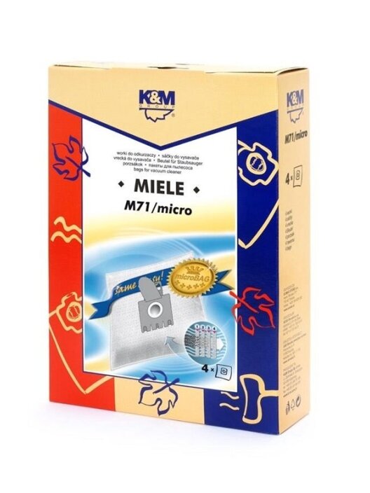 Dulkių siurblio maišeliai K&M M71 Micro, 4 vnt. Dulkių siurblio maišeliai K&M M71 Micro, 4 vnt.