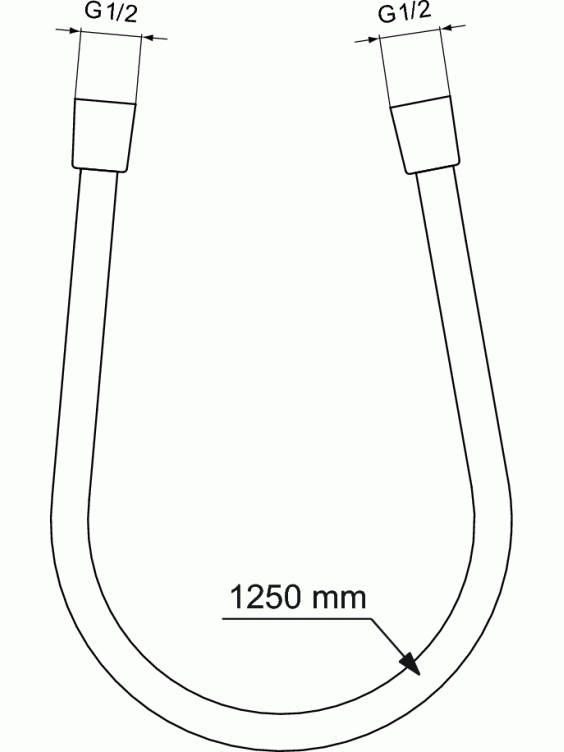 Dušo žarna Ideal Standard IdealRain, 125 cm, chromuota 1