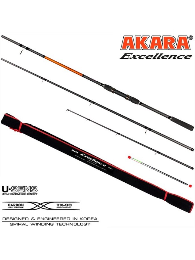Dugninė meškerė AKARA Excellence Feeder TX-30, Ilgis 3.30m, Testas 90-120-150g 1 Dugninė meškerė AKARA Excellence Feeder TX-30, Ilgis 3.30m, Testas 90-120-150g 1