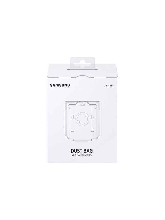 Dulkių surinkimo stotelės maišeliai VCA-ADB90 Samsung, 5vnt. 2 Dulkių surinkimo stotelės maišeliai VCA-ADB90 Samsung, 5vnt. 2