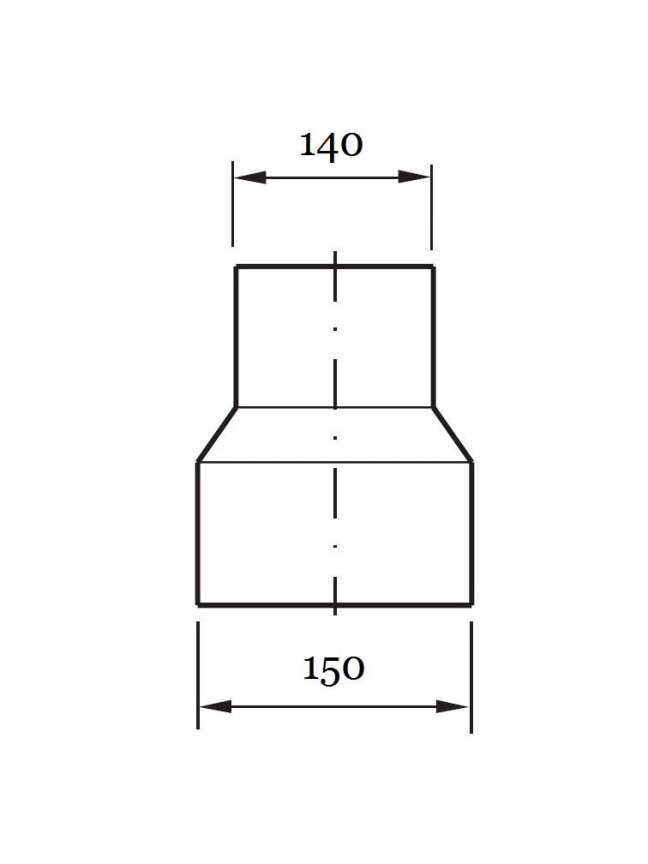 Dūmtraukio tarpmovė WADEX, 140/150 mm 1 Dūmtraukio tarpmovė WADEX, 140/150 mm 1